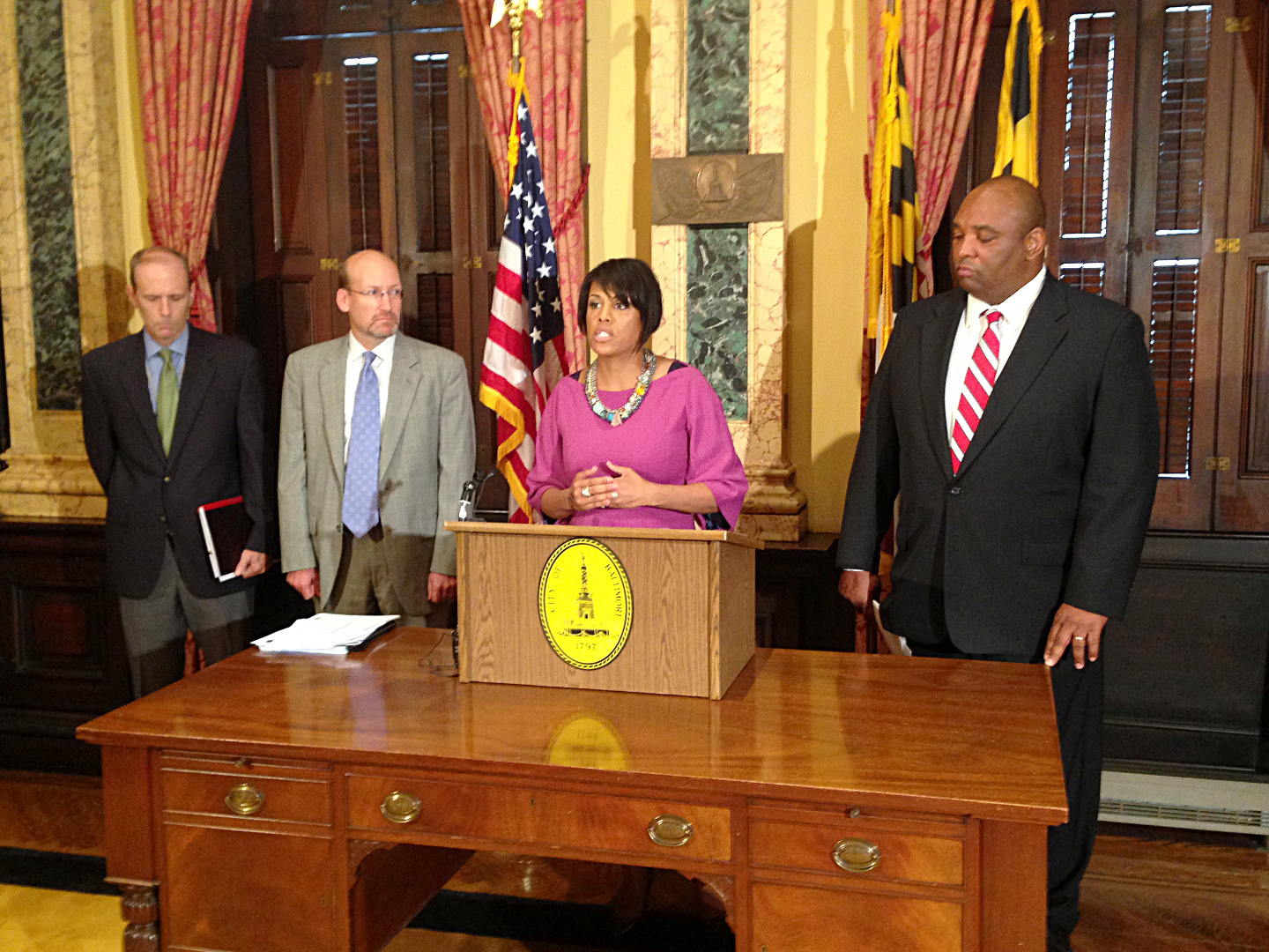IMAGE: Mayor Rawlings-Blake touts Baltimore City bond rating upgrade
